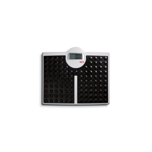SECA 813- ELECTRONIC FLAT SCALE WITH BLACK RUBBER PLATFORM, CAPACITY 200KG
