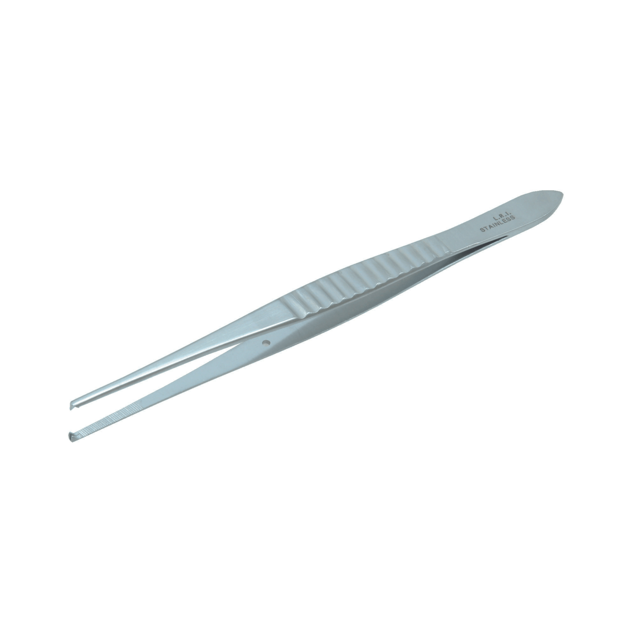 GILLIES TISSUE FORCEPS- HALF TEETH, 15.5 CM