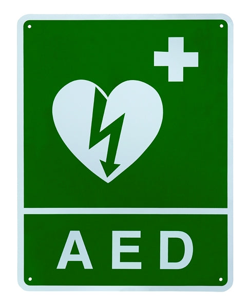 AED Defibrillator Wall Sign Flat