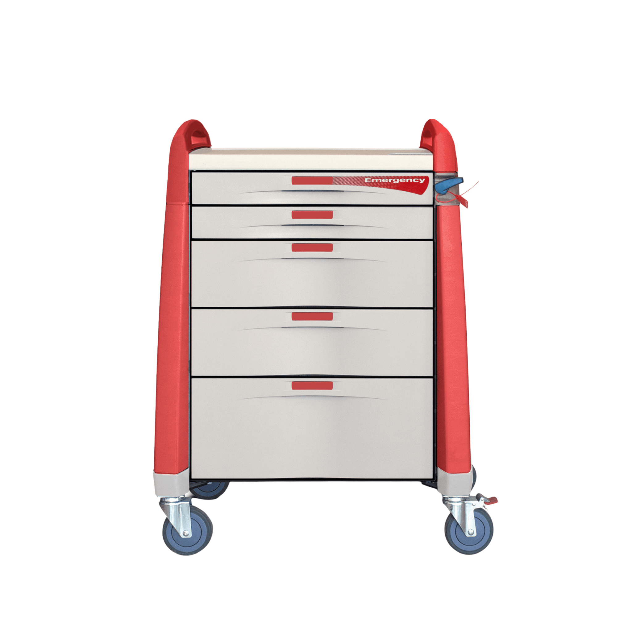 Avalo Emergency Cart - Red, 9 High