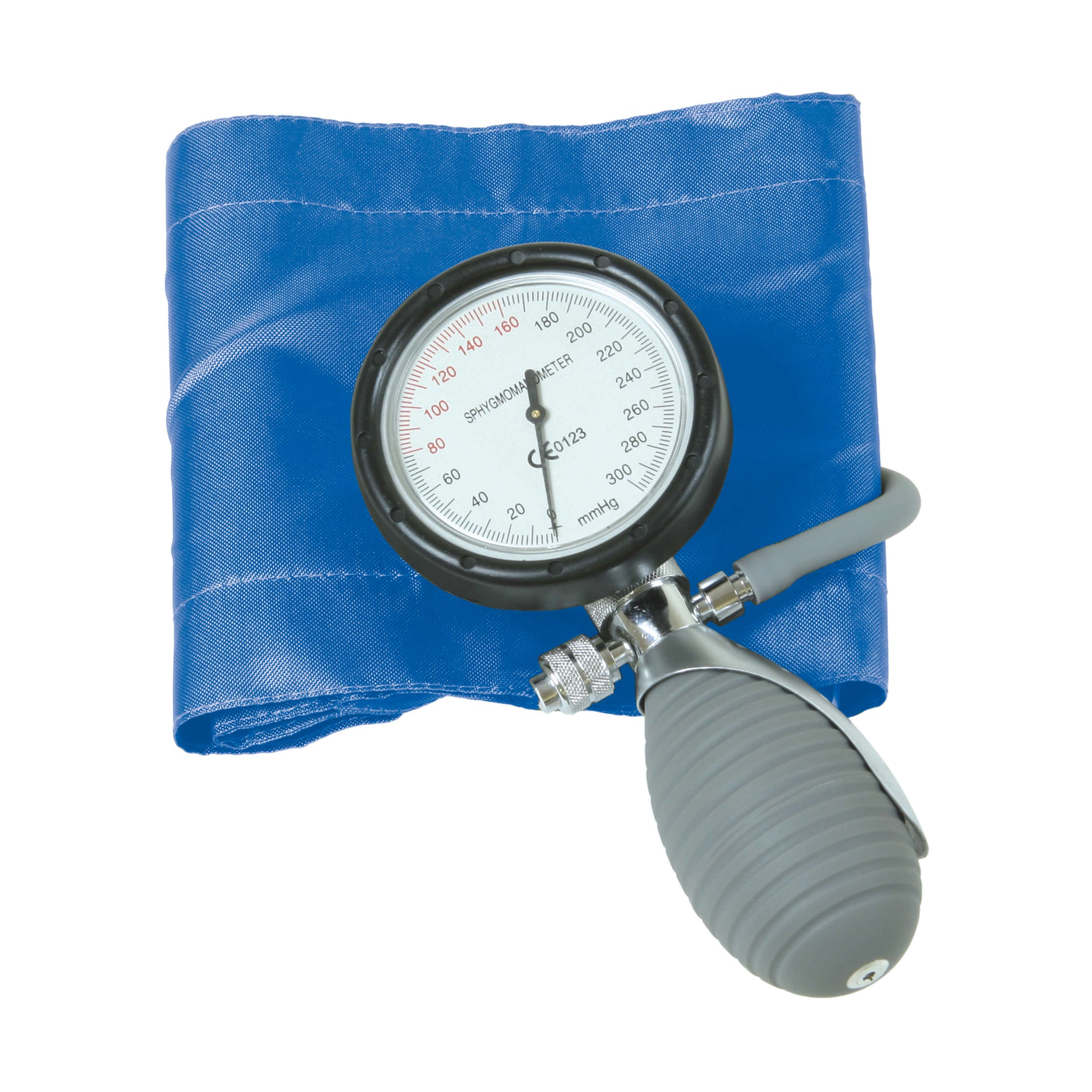 Basic Aneroid Sphygmomanometer - Royal Blue, Latex Free, One Hand