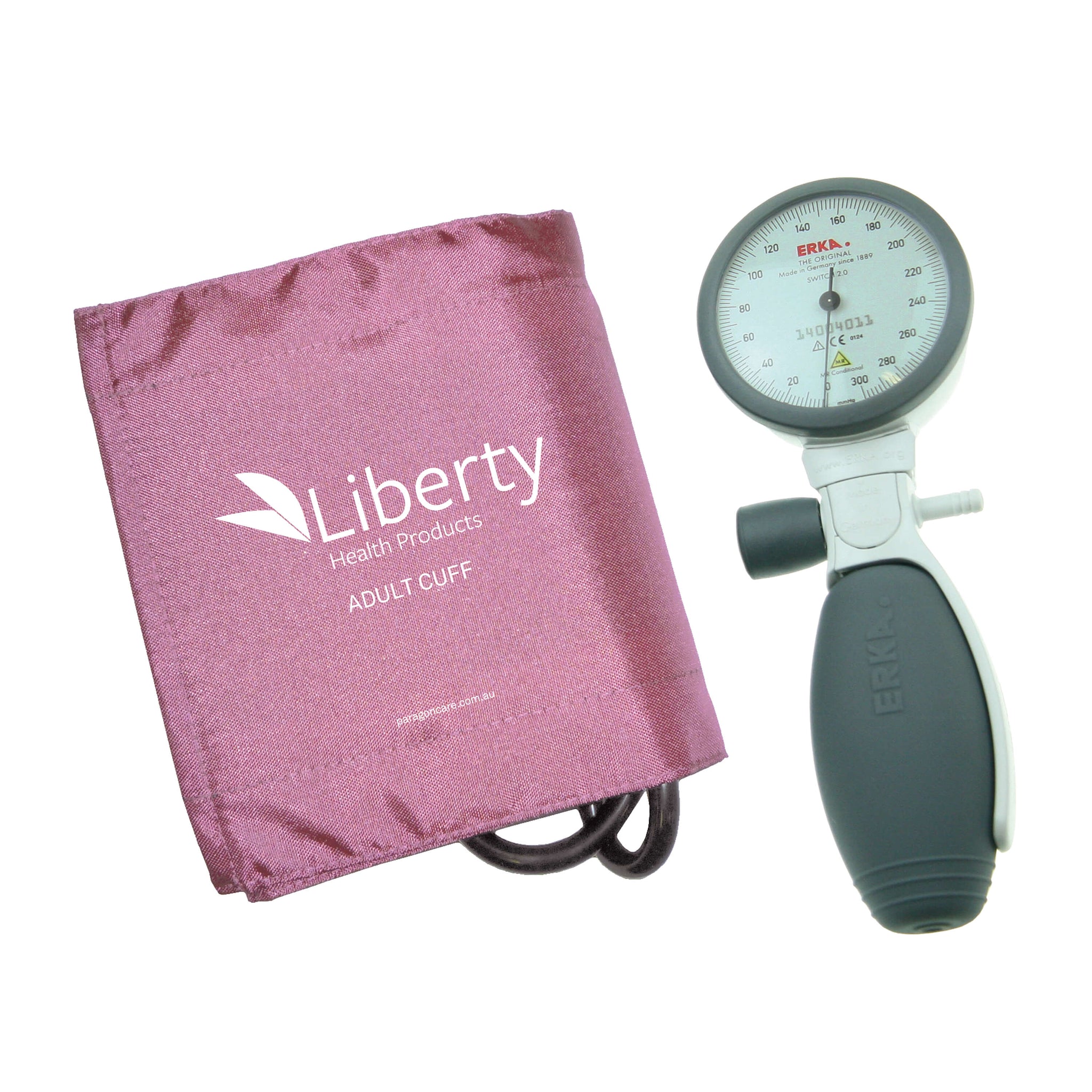 Switch Aneroid Sphygmomanometer- Pink, Liberty Cuff